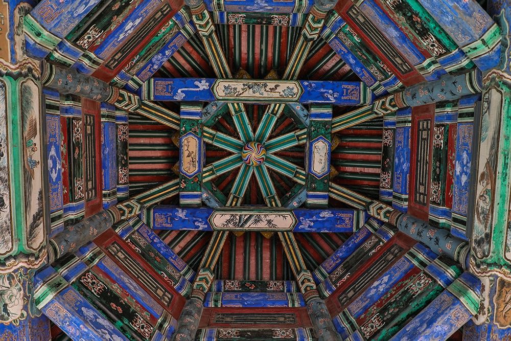 Asia-China-Beijing-Ceiling Detail at the Summer Palace of Empress Cixi